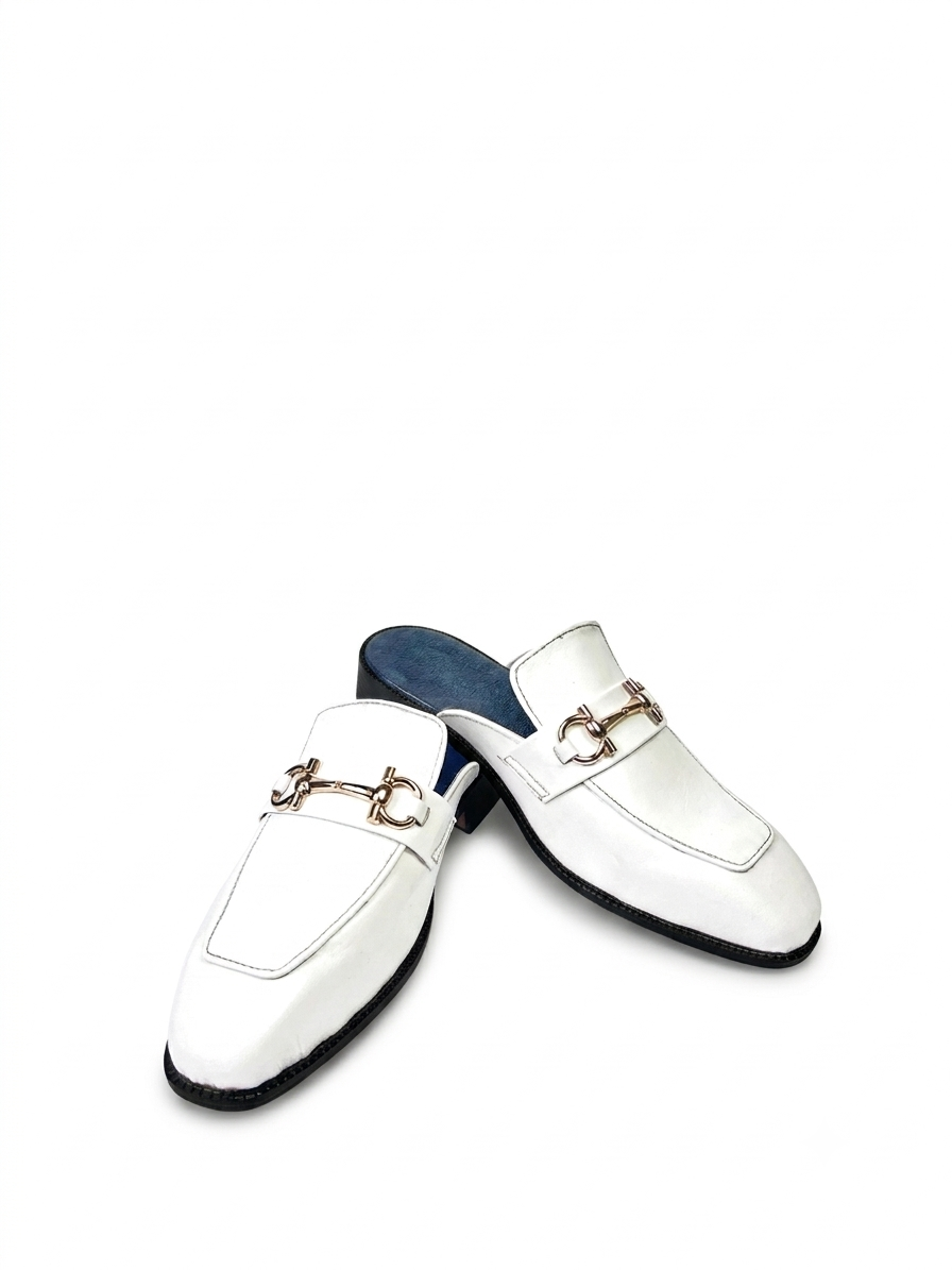 White Mule Loafer