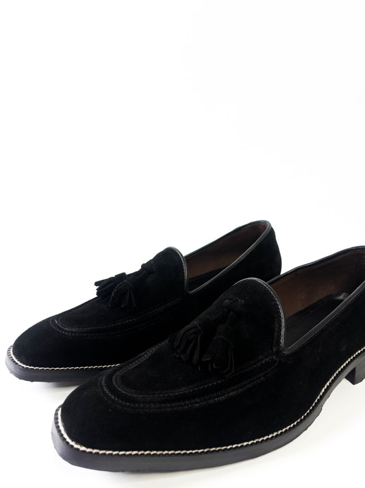 Black Suede Tassel Loafer