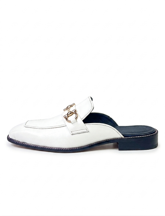 White Mule Loafer