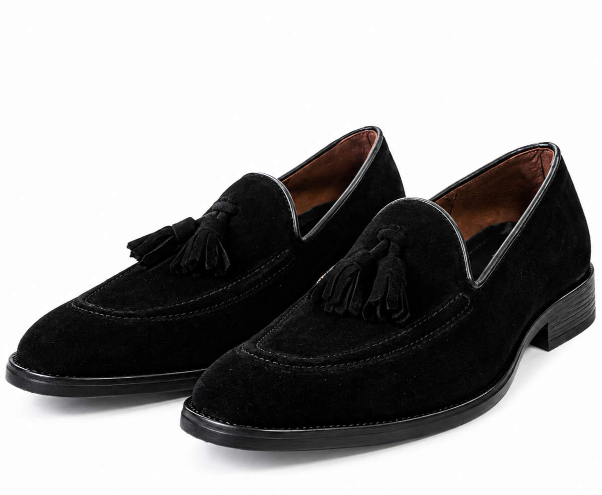 Black Suede Tassel Loafer