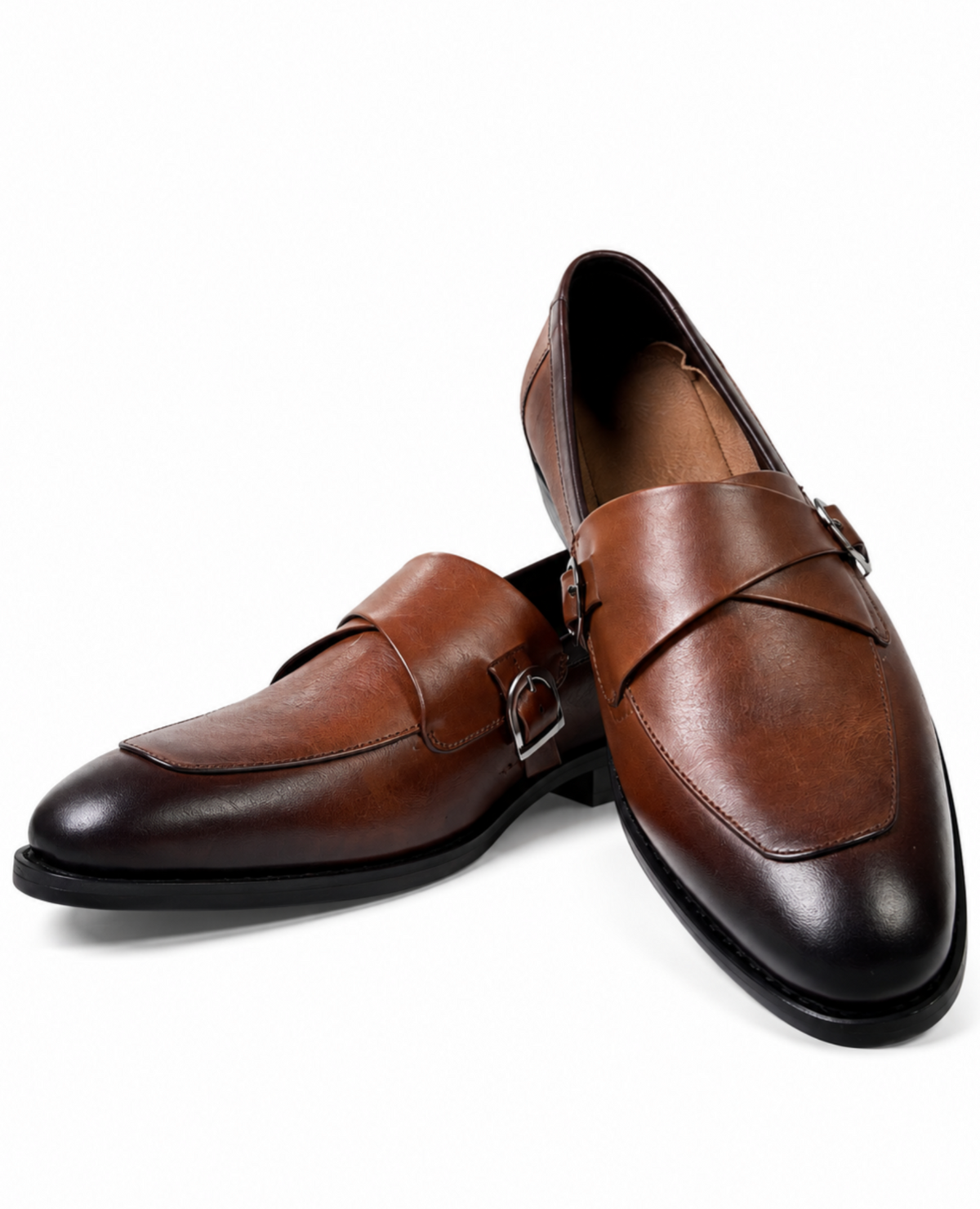 Sophisticated Two-Tone Monk Strap Loafers