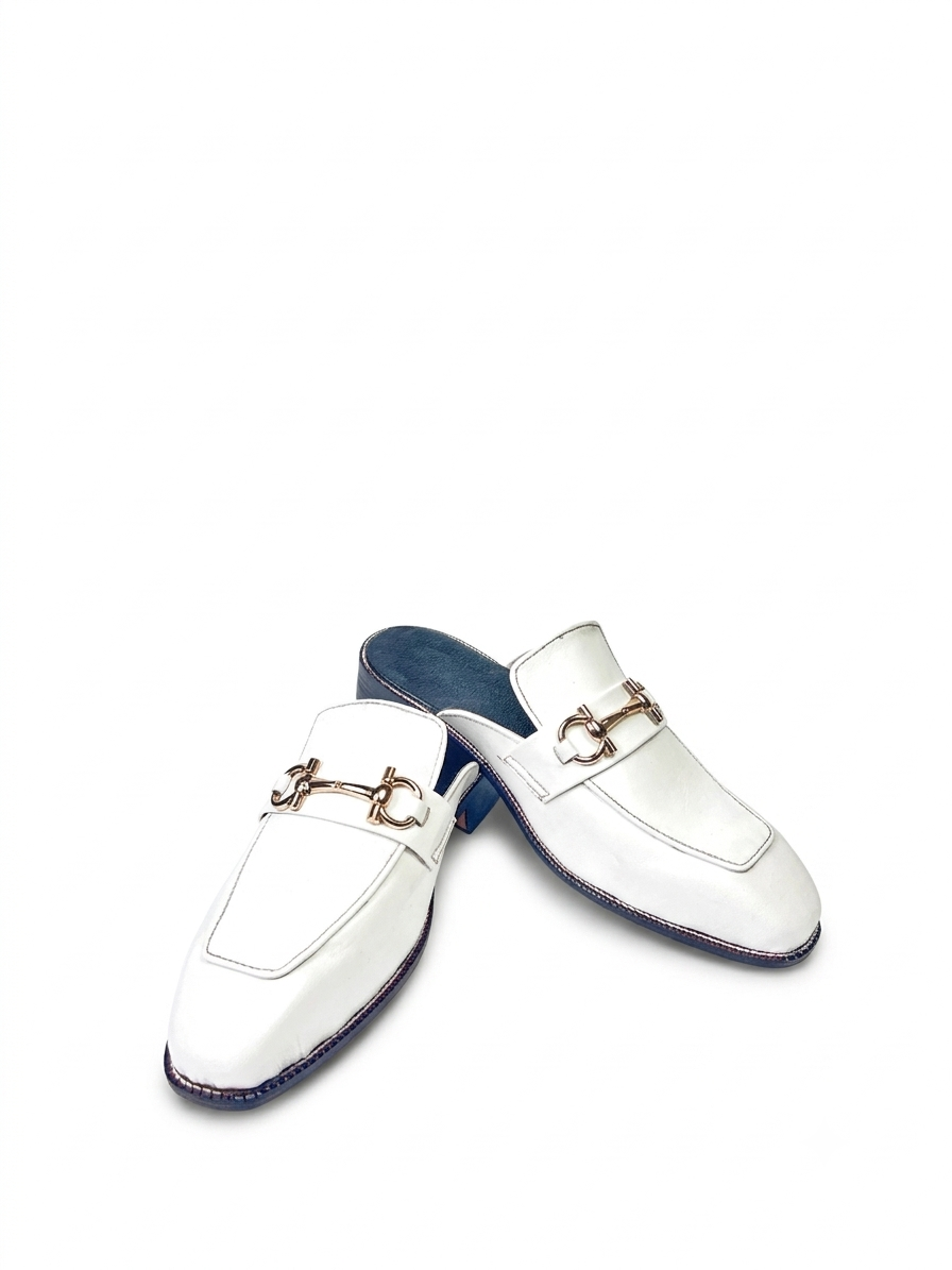 White Mule Loafer