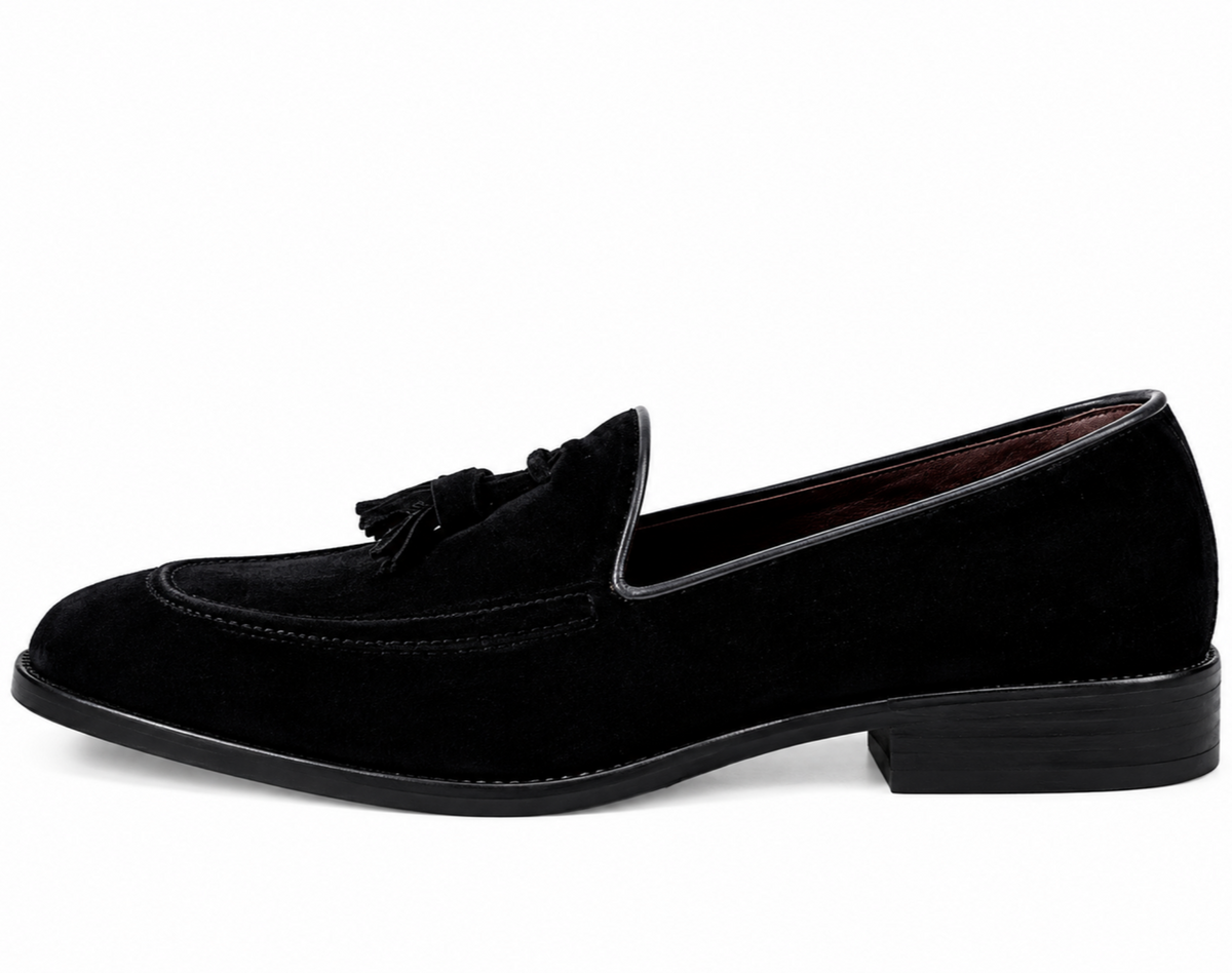 Black Suede Tassel Loafer