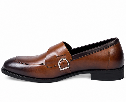 Sophisticated Two-Tone Monk Strap Loafers