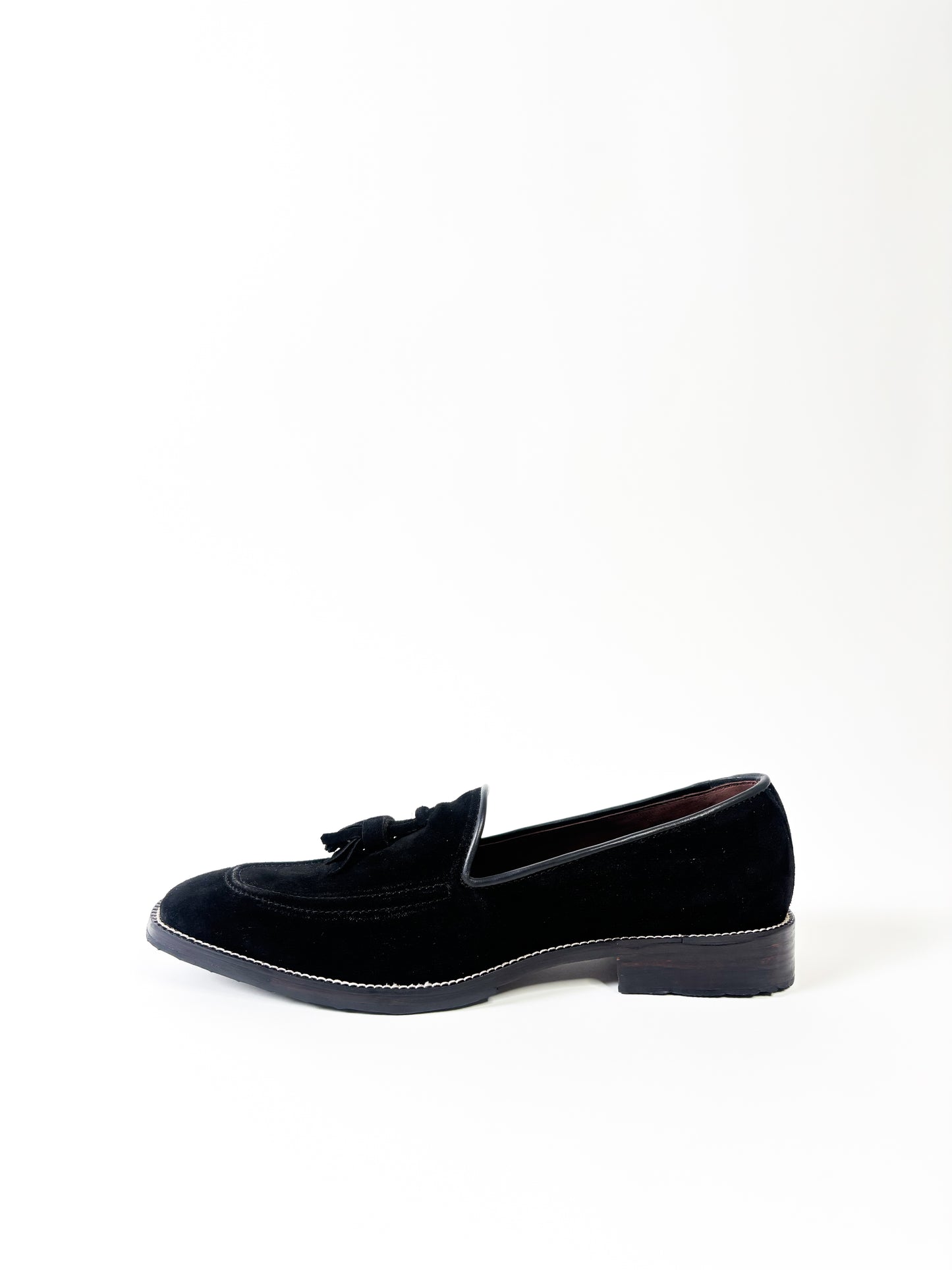 Black Suede Tassel Loafer