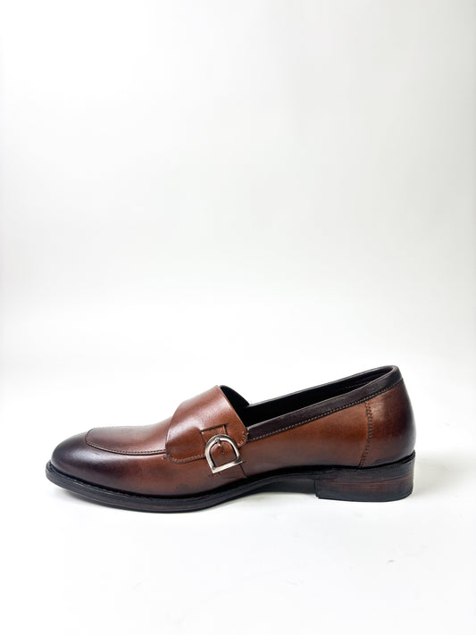 Sophisticated Two-Tone Monk Strap Loafers