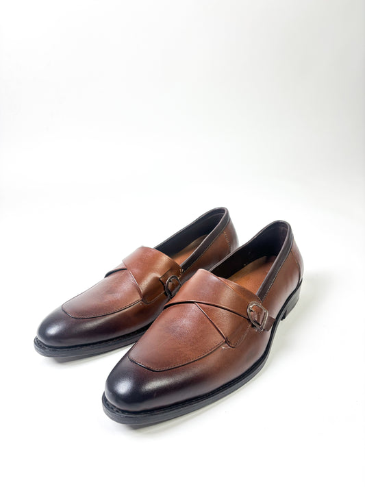 Sophisticated Two-Tone Monk Strap Loafers
