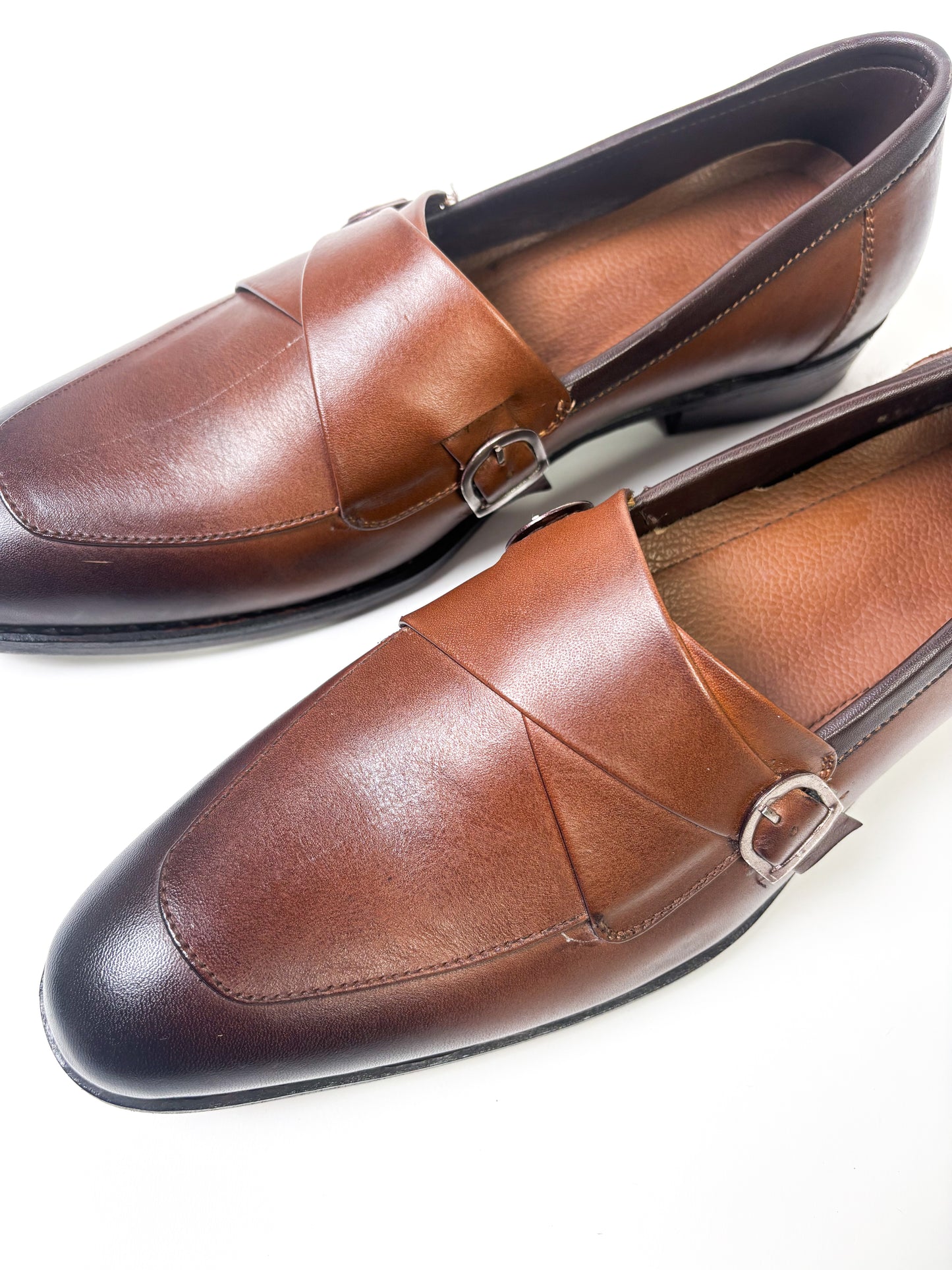 Sophisticated Two-Tone Monk Strap Loafers