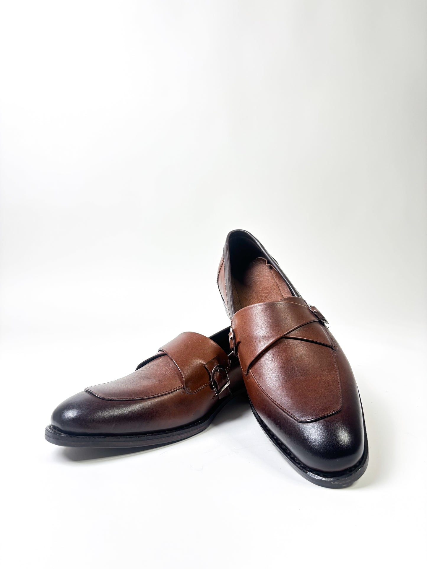 Sophisticated Two-Tone Monk Strap Loafers