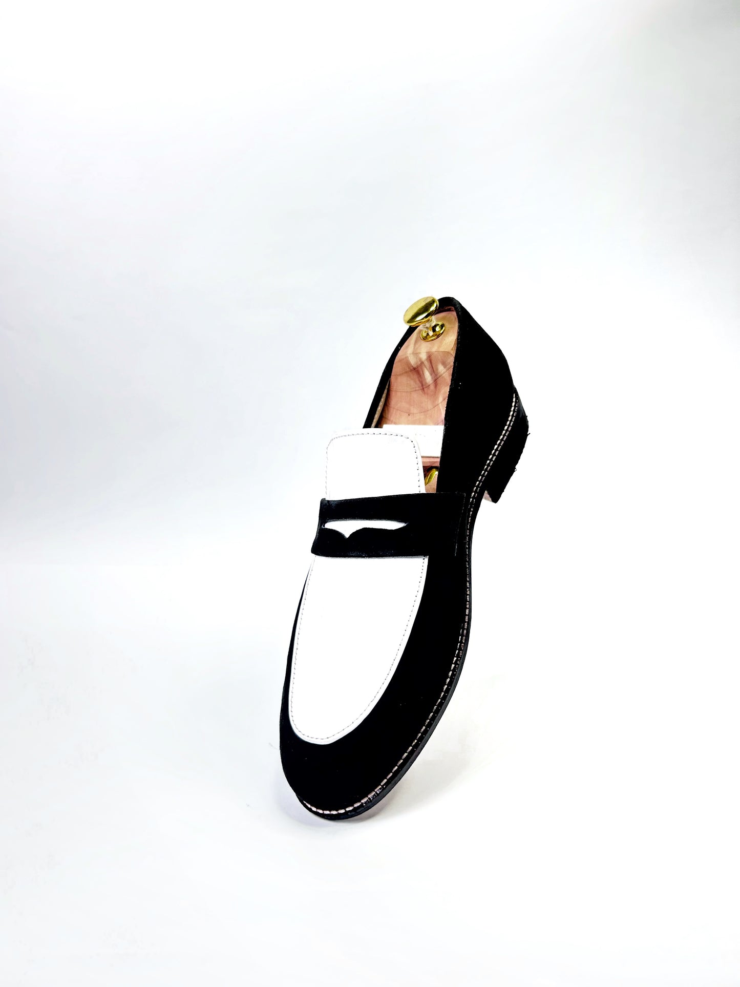 Monochrome Black & White Penny Loafer