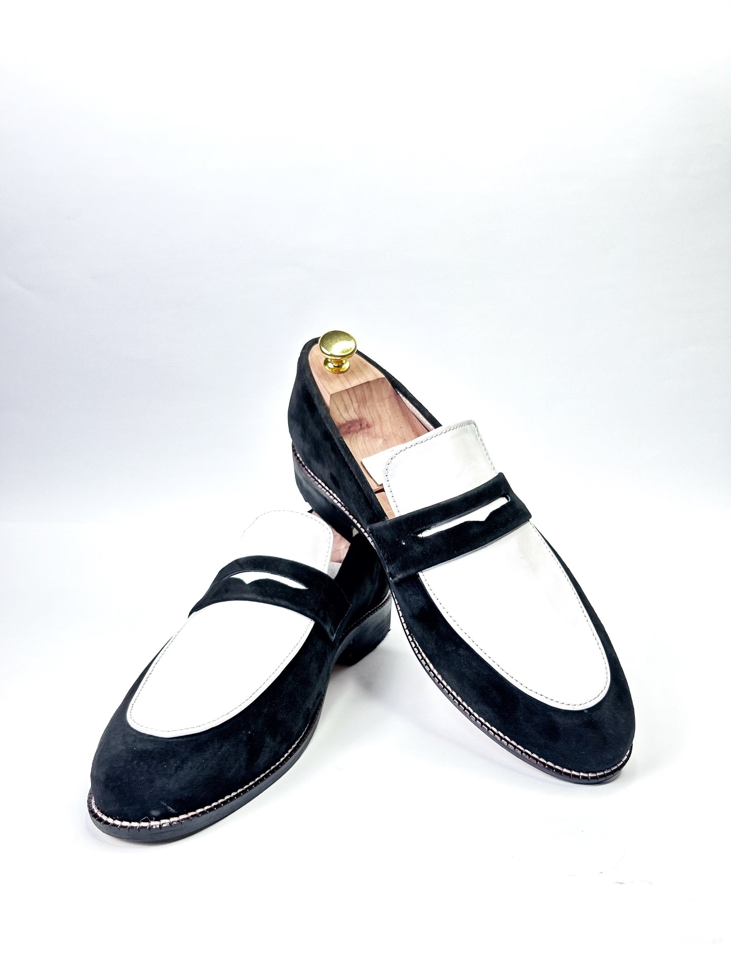 Monochrome Black & White Penny Loafer