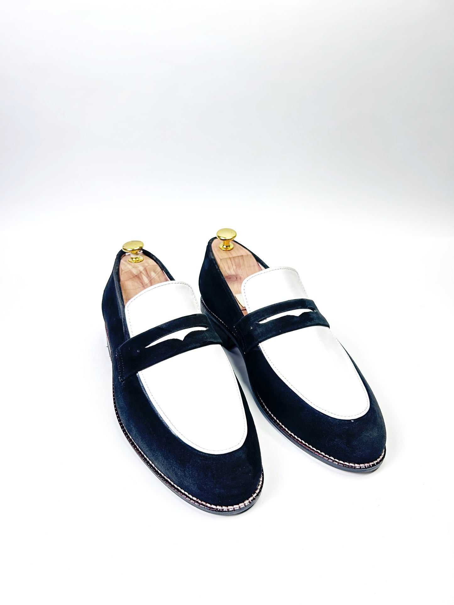 Monochrome Black & White Penny Loafer
