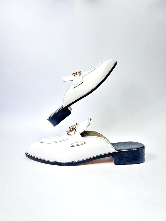 White Mule Loafer